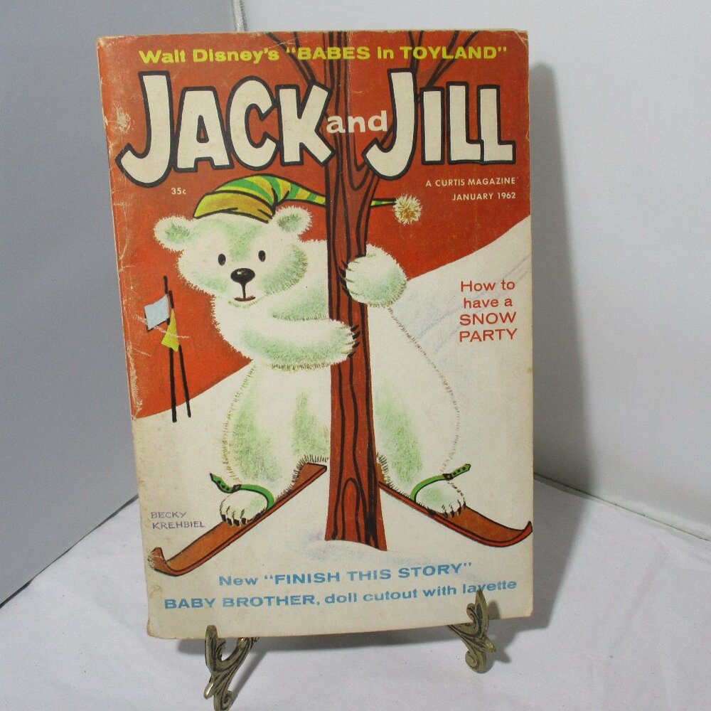 Vintage January 1962 Jack and Jill Magazine Book for Children Kids